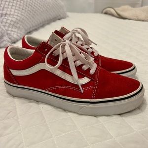 Red Suede Vans 🤩❤️
